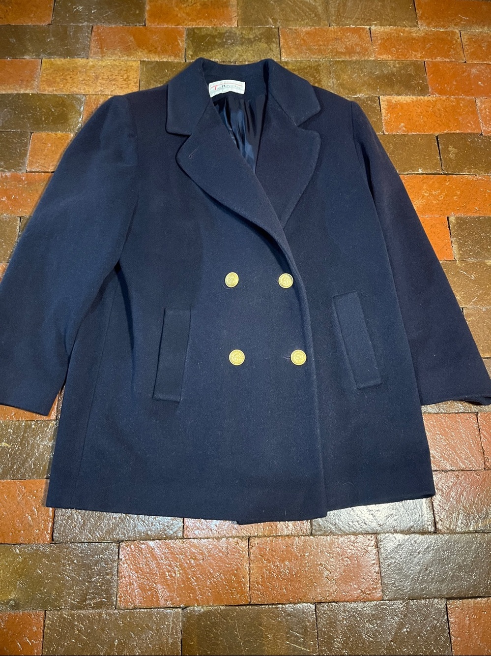 Talbots size 12 midnight blue pea coat 3375